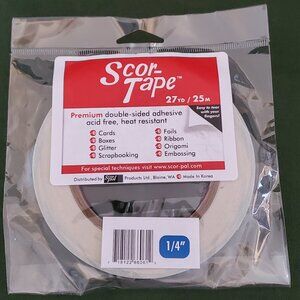 Scor-Tape Double Sided adhesive Tape 1/4 inch  x 27 Yd